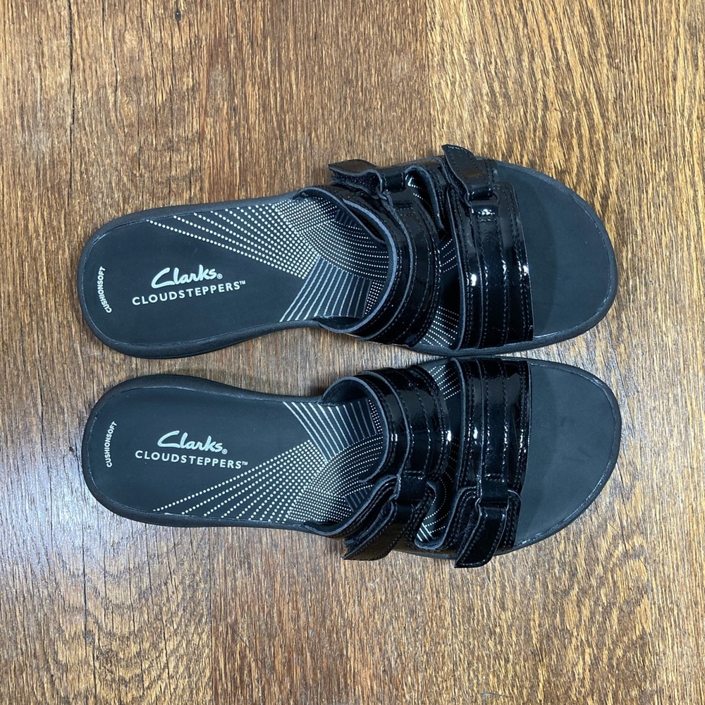 Clarks Cloudsteppers Breeze Piper Slide Sandal Women’s Various Sizes Black - Picture 5 of 11